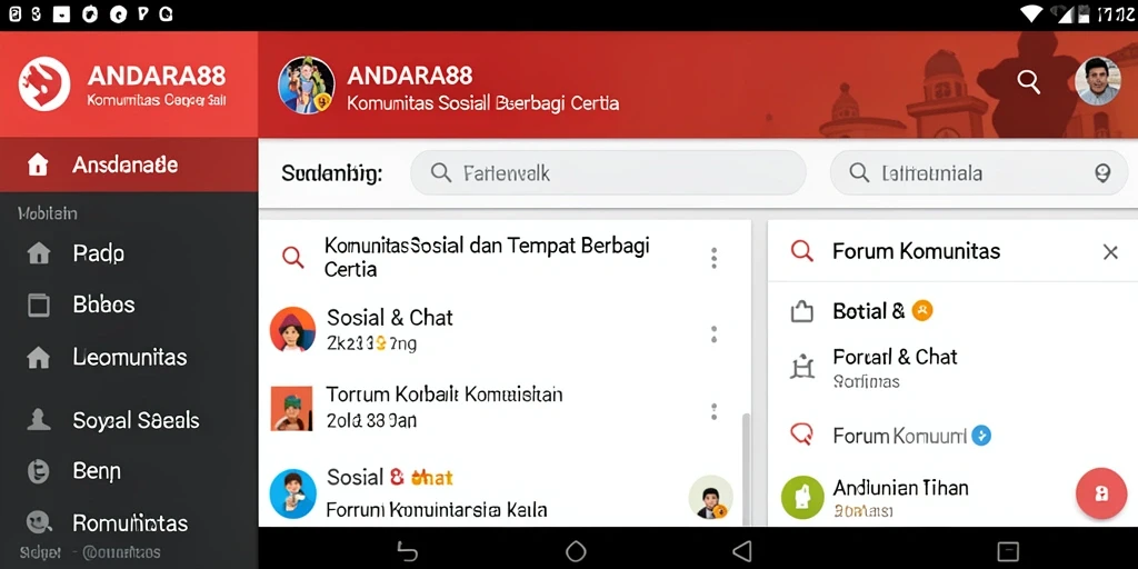 Tampilan antarmuka Forum Komunitas ANDARA88 yang menarik dan interaktif.