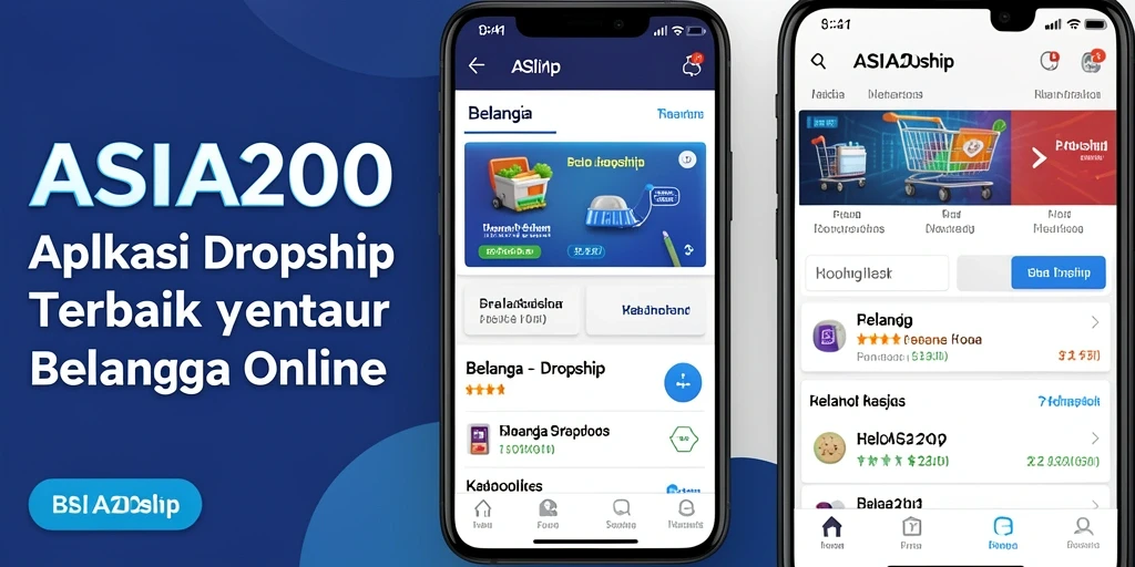 Tampilan antarmuka aplikasi ASIA200 dengan fitur Dropship yang lengkap.