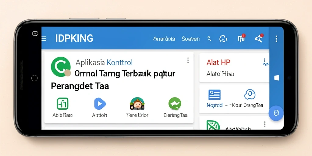 Antarmuka IDPKING yang sederhana dan fungsional untuk pengawasan orang tua.