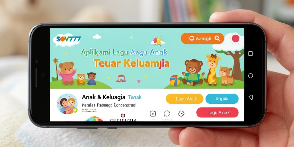 Antarmuka ceria dan mudah digunakan untuk anak-anak.