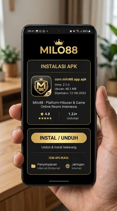 Tampilan halaman APK milo88